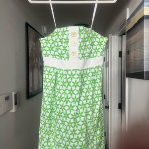 Lily Pulitzer tropical strapless dress